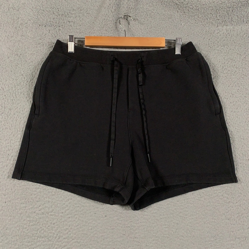 Lululemon City Sweat Shorts Men's Large L Black Athletic Casual Sweatshorts 5"